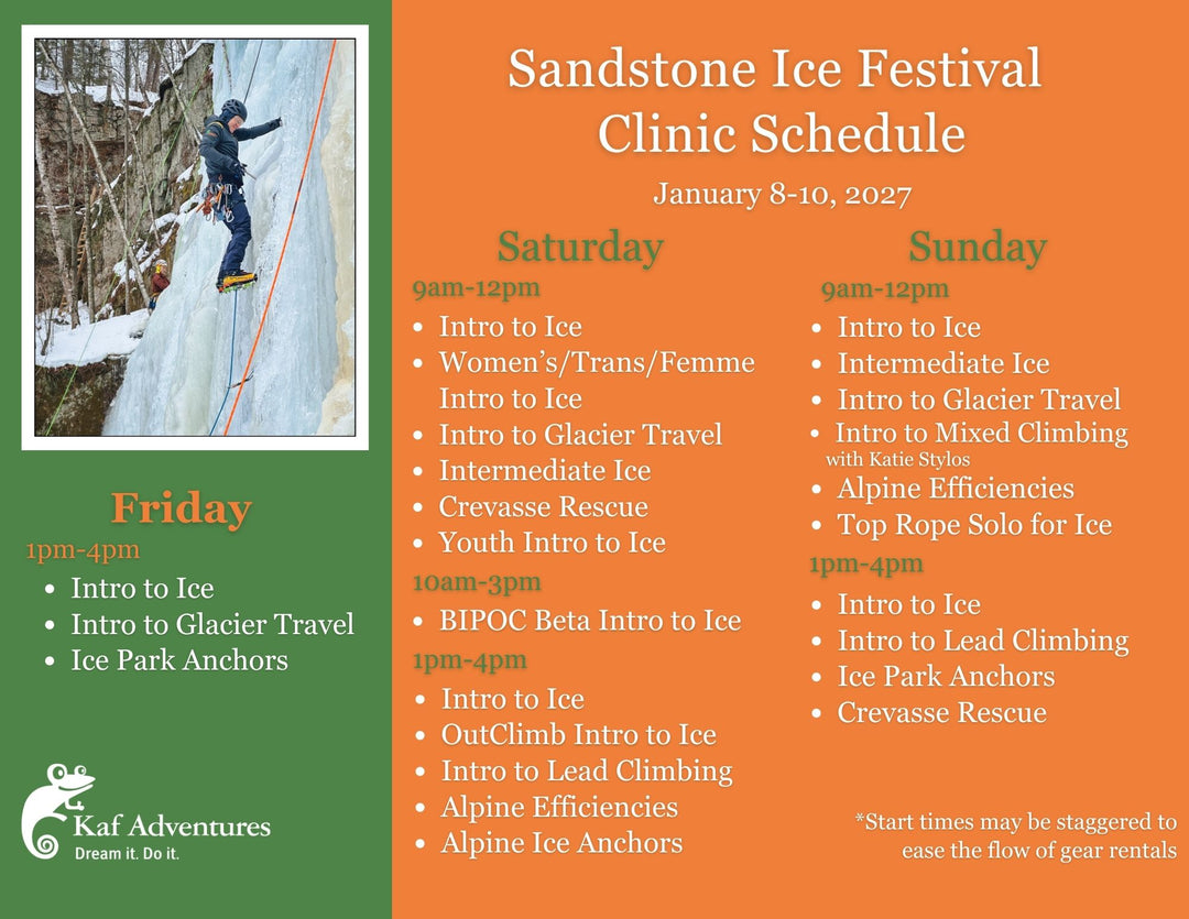 Sandstone Ice Festival Clinics